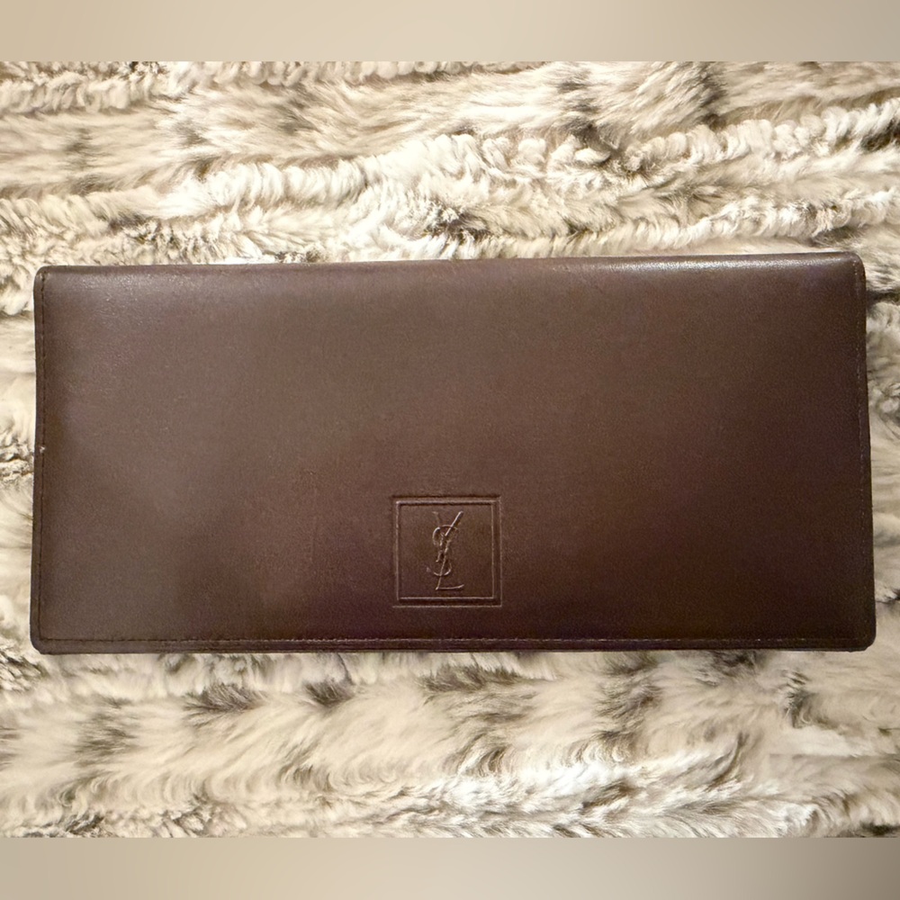 YSL Brown Leather BiFold Wallet